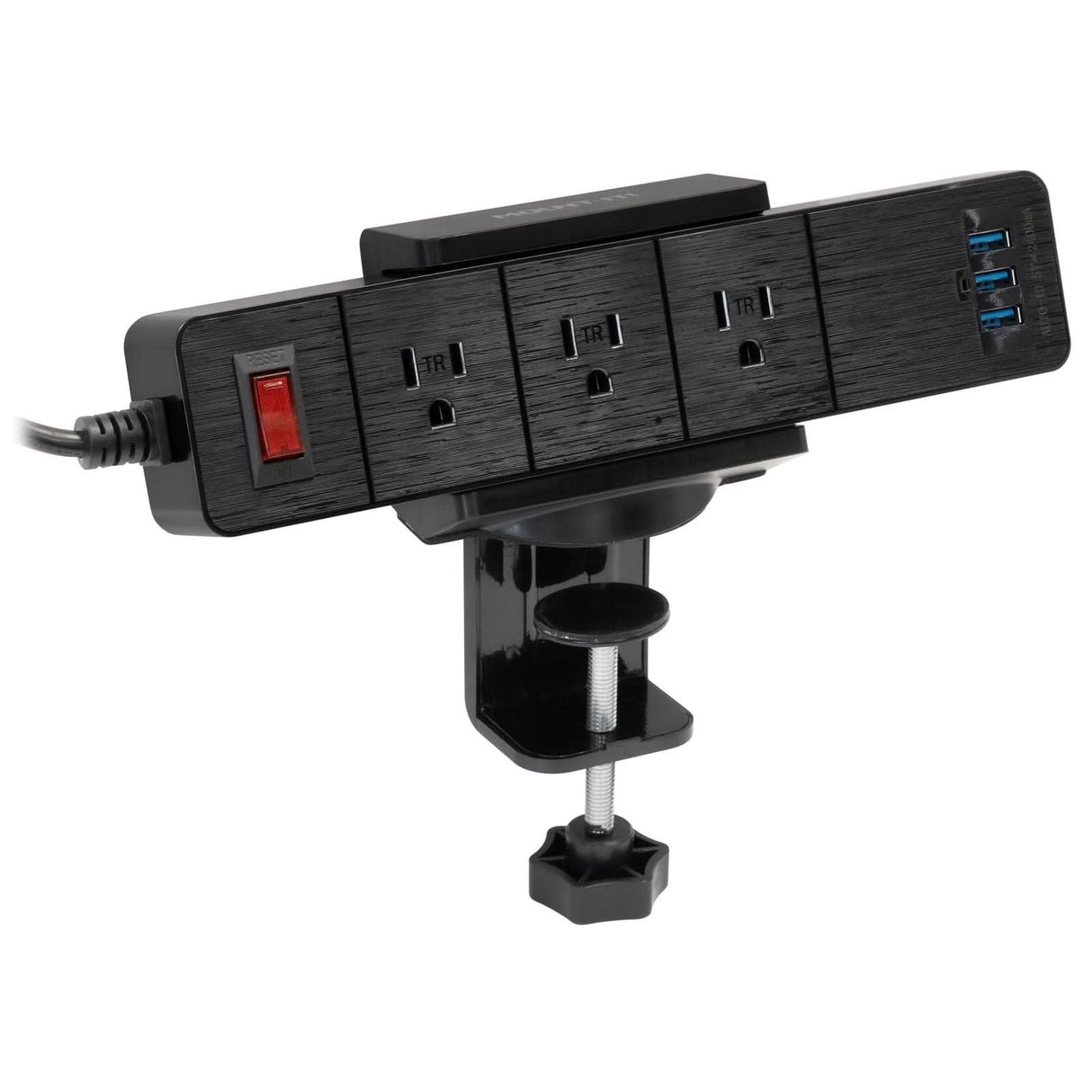 Desktop Power Strip Black Cable Management - Desktop Power Strip - Mount-It! - MI-7281B