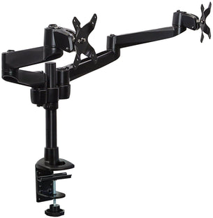 Black Monitor Mount - Dual Computer Monitor Mount - Mount-It! - MI-43111-BLK Black Monitor Mount - Dual Computer Monitor Mount - Mount-It! - MI-43111-BLK