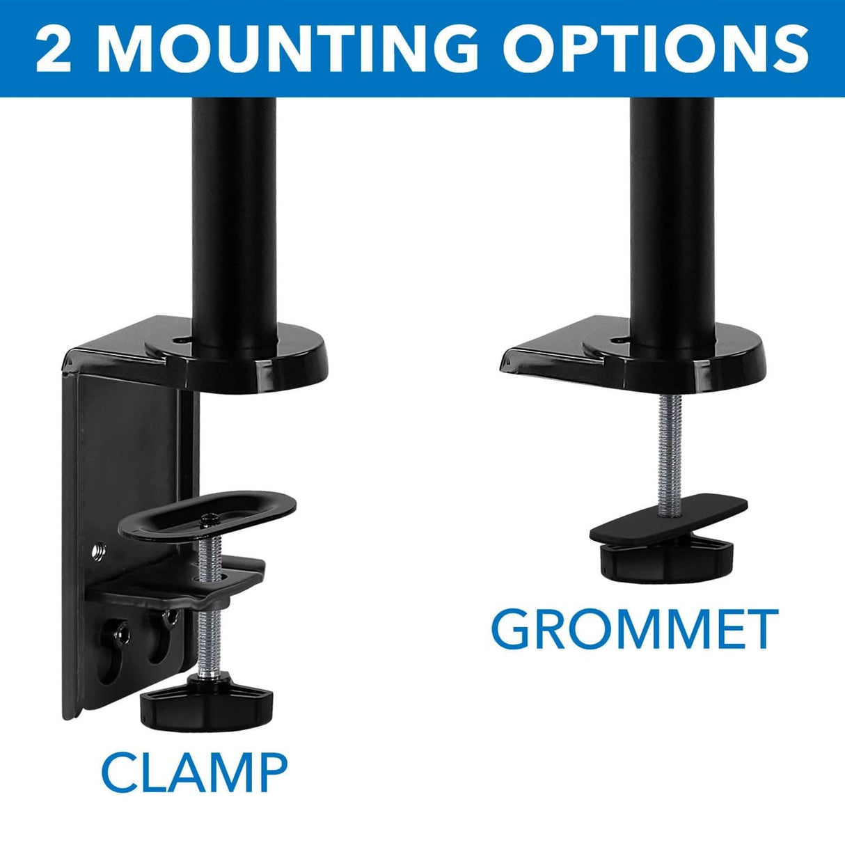 Dual Monitor Desk Mount Black Monitor Mount - Dual Monitor Desk Mount - Mount-It! - MI-4762
