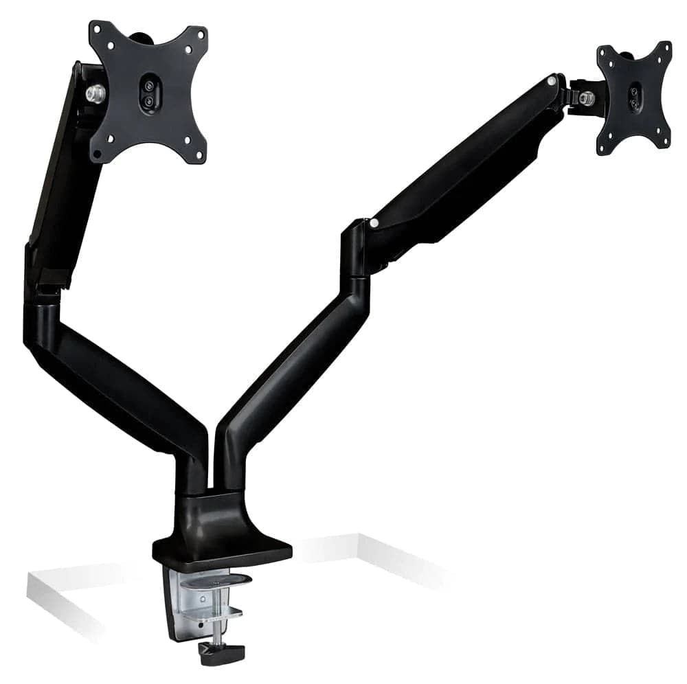 Dual Monitor Desk Mount With Gas Spring Arms Black Monitor Mount - Dual Monitor Desk Mount With Gas Spring Arms - Mount-It! - MI-1772B