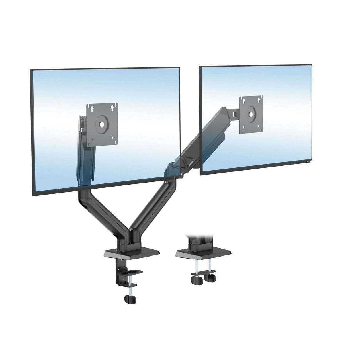 Dual Monitor Mount with Spring Arms Black Monitor Mount - Dual Monitor Mount with Spring Arms - Mount-It! - MI-8752BLK