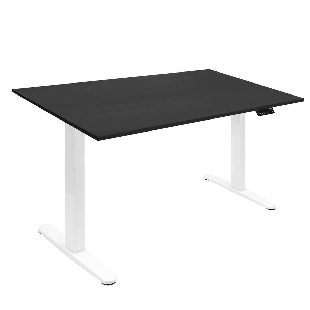 Dual Motor Electric Standing Desk with 55" Tabletop - White Base Black Standing Desk - Dual Motor Electric Standing Desk with 55" Tabletop - White Base - Mount-It! - MI-18095