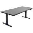 Dual Motor Electric Standing Desk with 72" Tabletop - Black Base Black Standing Desk - Dual Motor Electric Standing Desk with 72" Tabletop - Black Base - Mount-It! - MI-18122