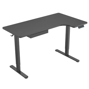 Black Standing Desk - Electric Height Adjustable L Shaped Standing Desk - Mount-It! - MI-15002 Black Standing Desk - Electric Height Adjustable L Shaped Standing Desk - Mount-It! - MI-15002