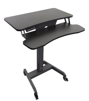 Black Mobile Standing Desk - Electric Mobile Standing Desk - Mount-It! - MI-7982 Black Mobile Standing Desk - Electric Mobile Standing Desk - Mount-It! - MI-7982