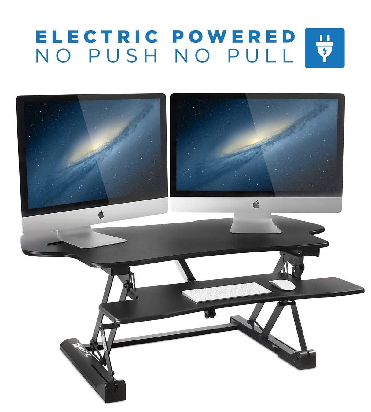 Electric Standing Desk Converter with Large Platform Black Desk Converters - Electric Standing Desk Converter with Large Platform - Mount-It! - MI-7962