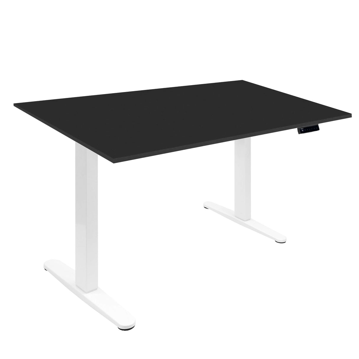 Electric Standing Desk with 55" Tabletop - White Base Black Standing Desk - Electric Standing Desk with 55" Tabletop - White Base - Mount-It! - MI-18083