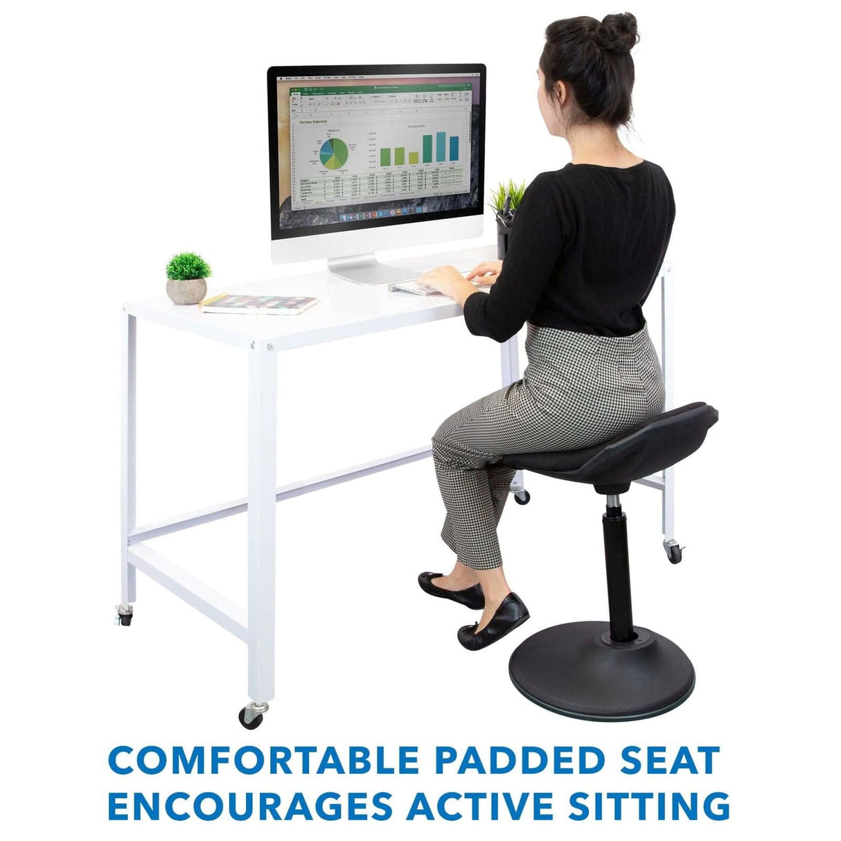 Ergonomic Sit Stand Stool Black Desk Accessories - Ergonomic Sit Stand Stool - Mount-It! - MI-931