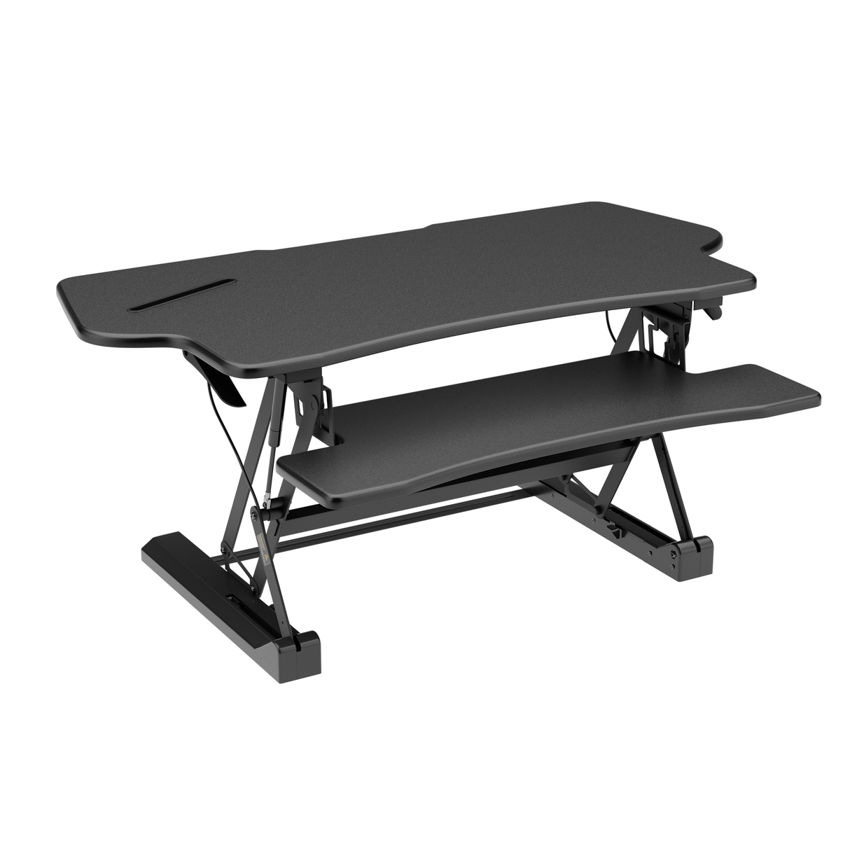 Extra Wide Height Adjustable Standing Desk Converter Black Desk Converters - Extra Wide Height Adjustable Standing Desk Converter - Mount-It! - MI-7925