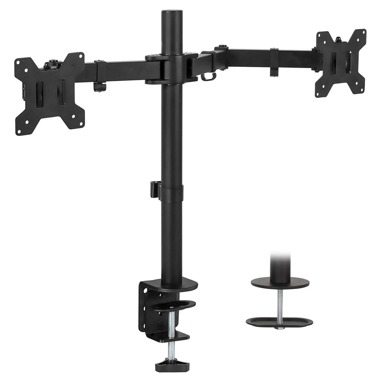 Full Motion Dual Monitor Desk Mount Black Monitor Mount - Full Motion Dual Monitor Desk Mount - Mount-It! - MI-2752