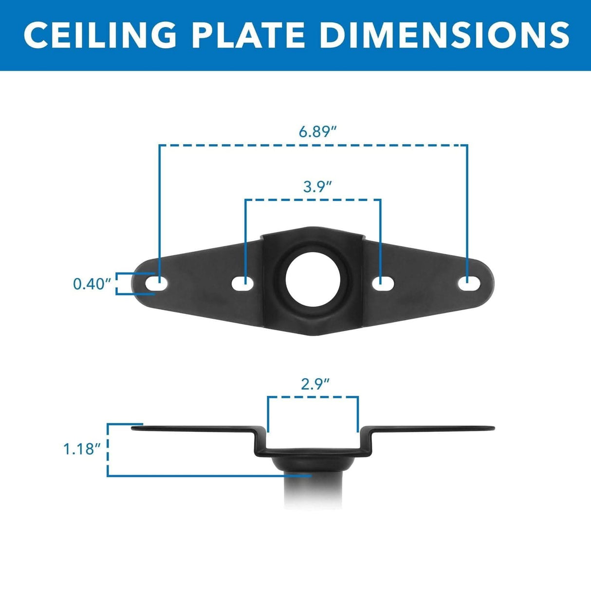 Full-Motion TV Ceiling Mount Black TV Mount - Full-Motion TV Ceiling Mount - Mount-It! - MI-501B