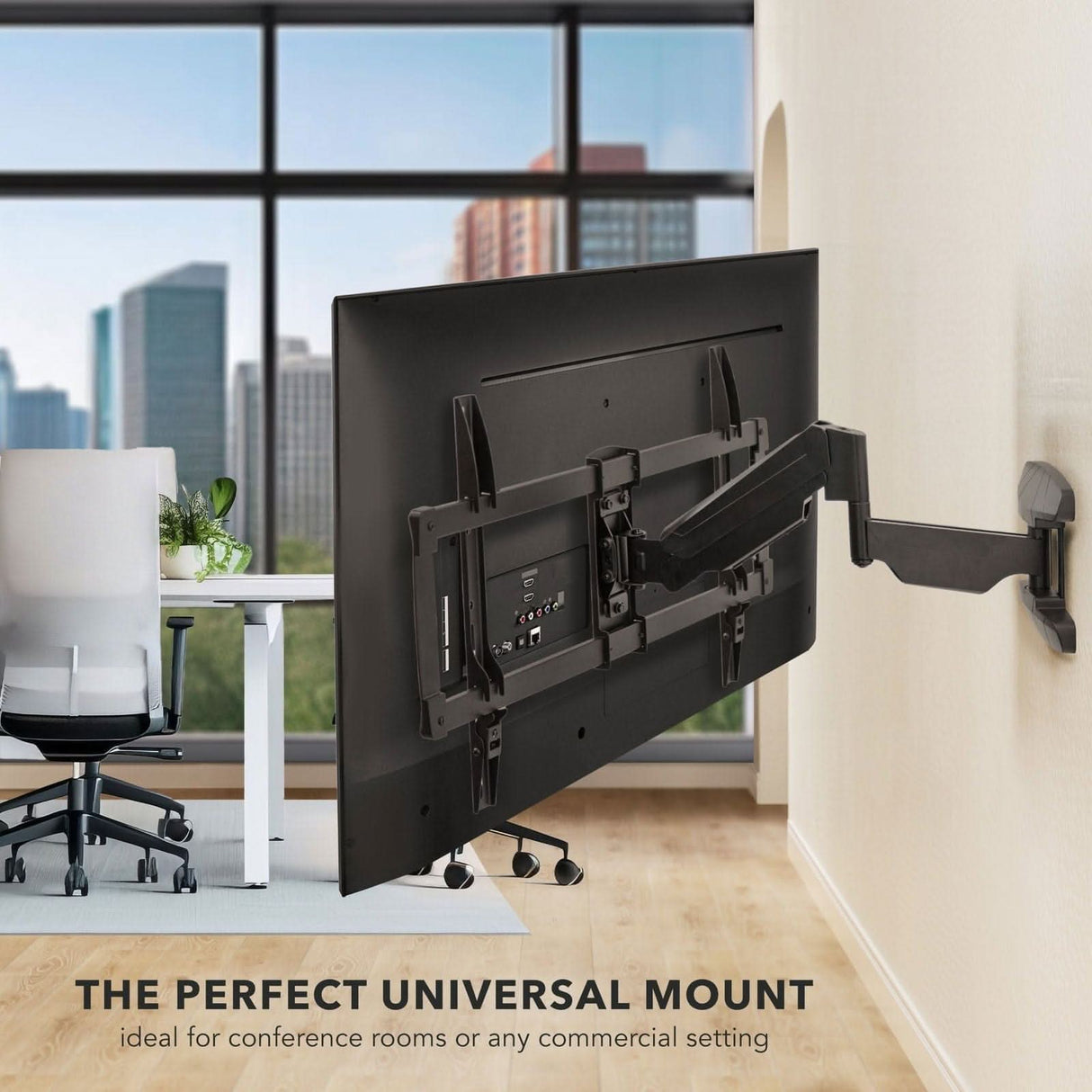 Full Motion TV Wall Mount with Gas Spring Arm Black TV Mount - Full Motion TV Wall Mount with Gas Spring Arm - Mount-It! - MI-445