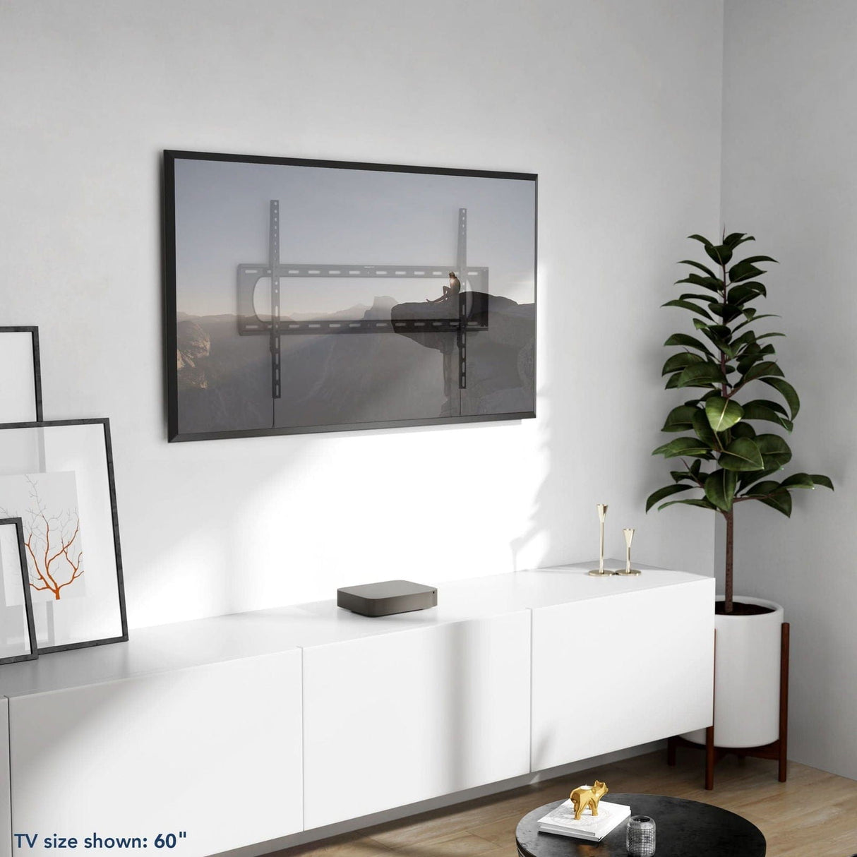 Heavy Duty XXL Fixed TV Wall Mount Black TV Mount - Heavy Duty XXL Fixed TV Wall Mount - Mount-It! - MI-14008