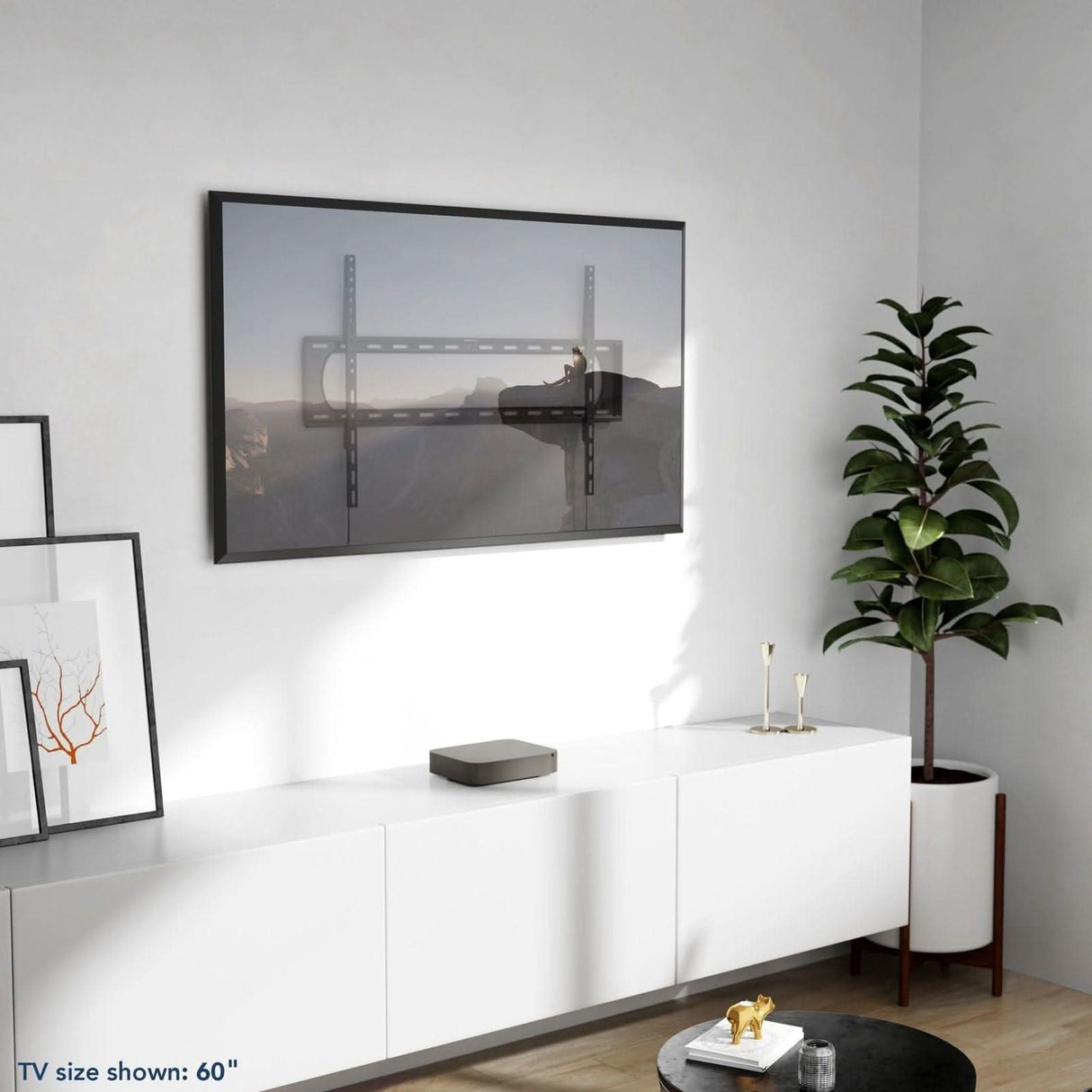 Heavy Duty XXL Fixed TV Wall Mount Black TV Mount - Heavy Duty XXL Fixed TV Wall Mount - Mount-It! - MI-14008