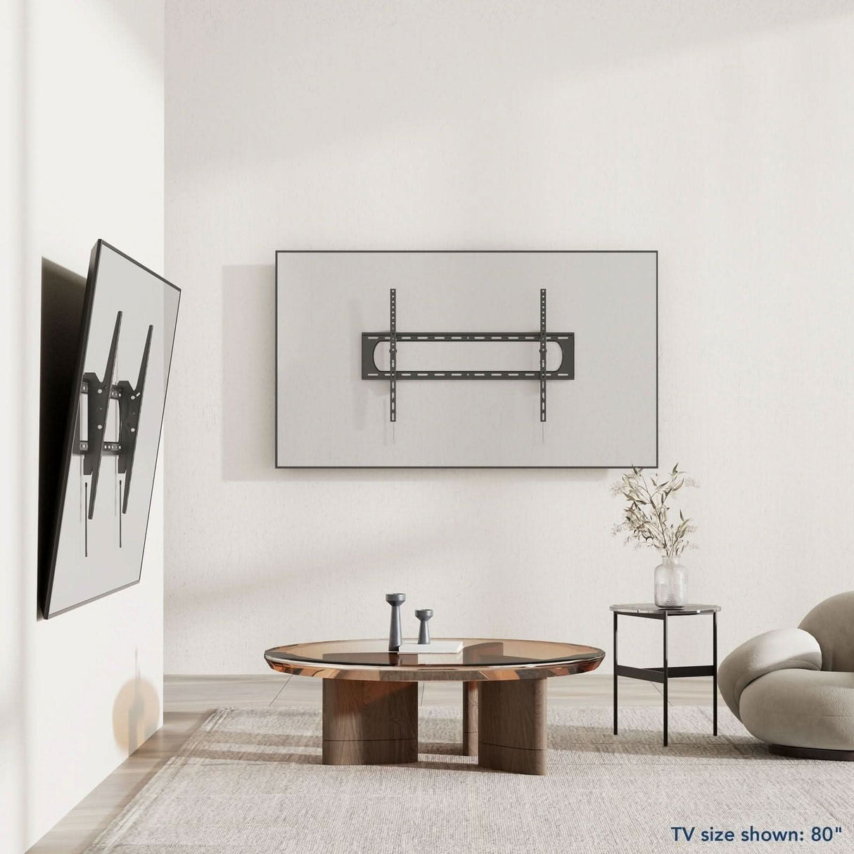 Heavy Duty XXL Tilt TV Mount Black TV Mount - Heavy Duty XXL Tilt TV Mount - Mount-It! - MI-14009