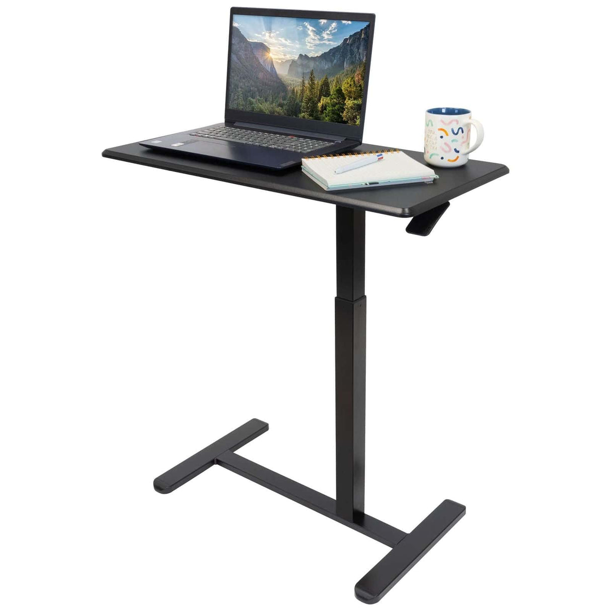 Height Adjustable Overbed Desk Black Mobile Standing Desk - Height Adjustable Overbed Desk - Mount-It! - MI-8040