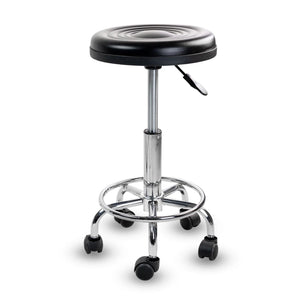 Black Desk Accessories - Height Adjustable Stool with Wheels - Mount-It! - MI-930 Black Desk Accessories - Height Adjustable Stool with Wheels - Mount-It! - MI-930