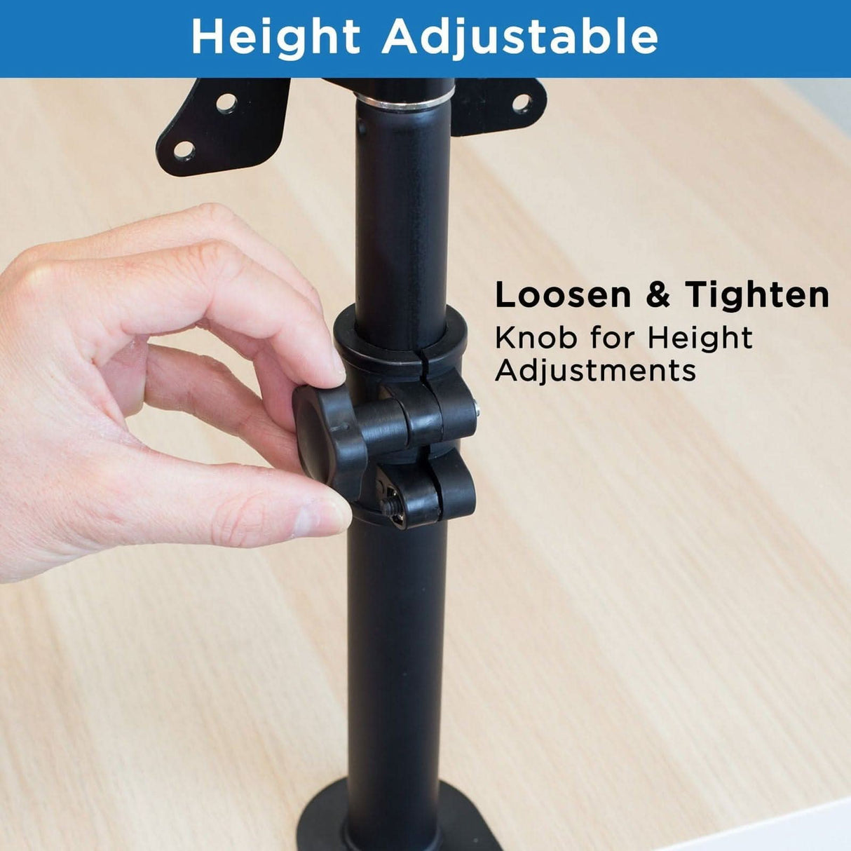 Height Adjustable Ultra-Wide Monitor Mount Black Monitor Mount - Height Adjustable Ultra-Wide Monitor Mount - Mount-It! - MI-706
