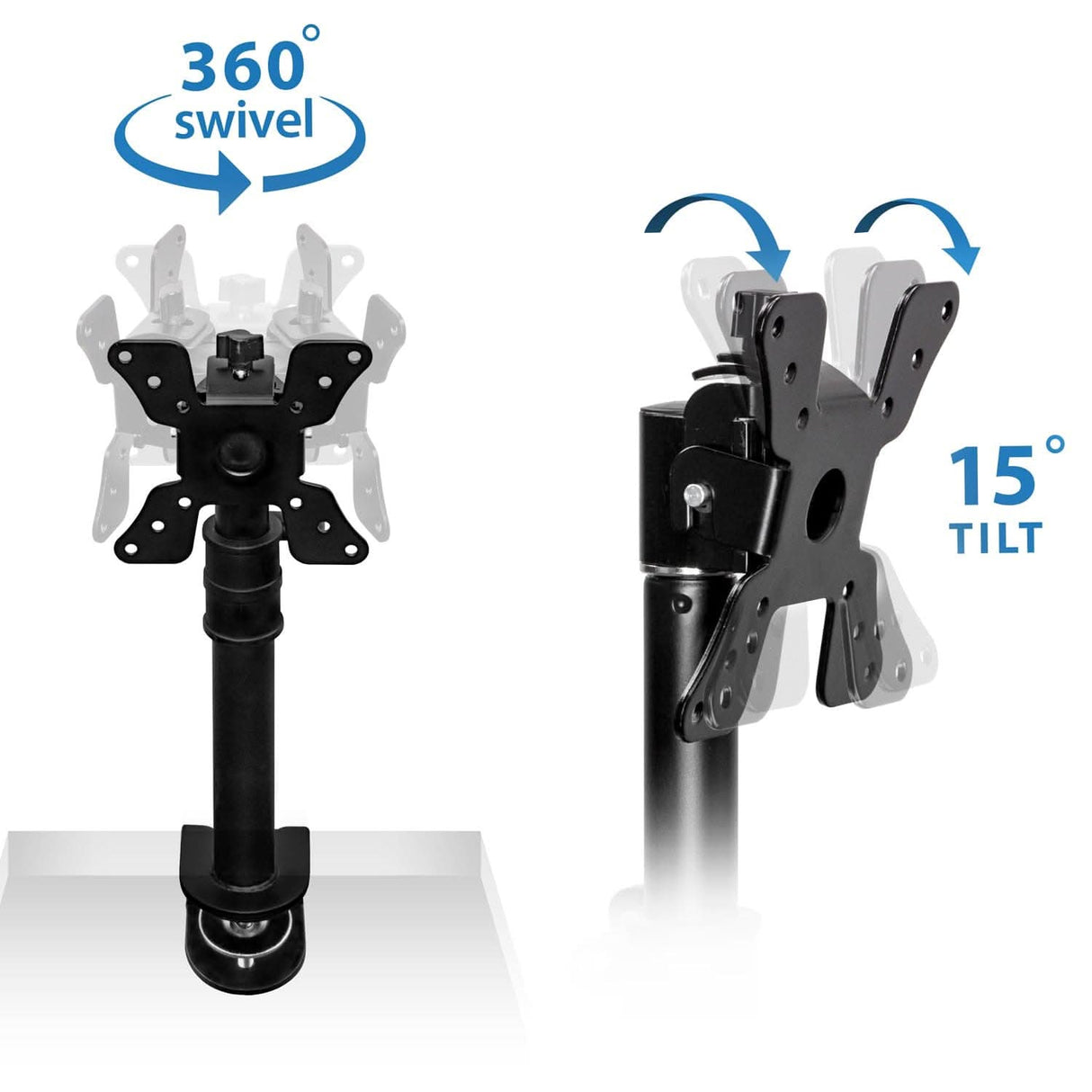Height Adjustable Ultra-Wide Monitor Mount Black Monitor Mount - Height Adjustable Ultra-Wide Monitor Mount - Mount-It! - MI-706