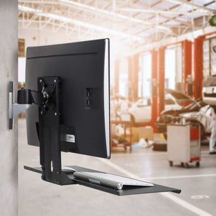 Black Wall Mounted Desk - Keyboard Tray for Monitor Wall or Desk Mounts - Mount-It! - MI-7917 Black Wall Mounted Desk - Keyboard Tray for Monitor Wall or Desk Mounts - Mount-It! - MI-7917