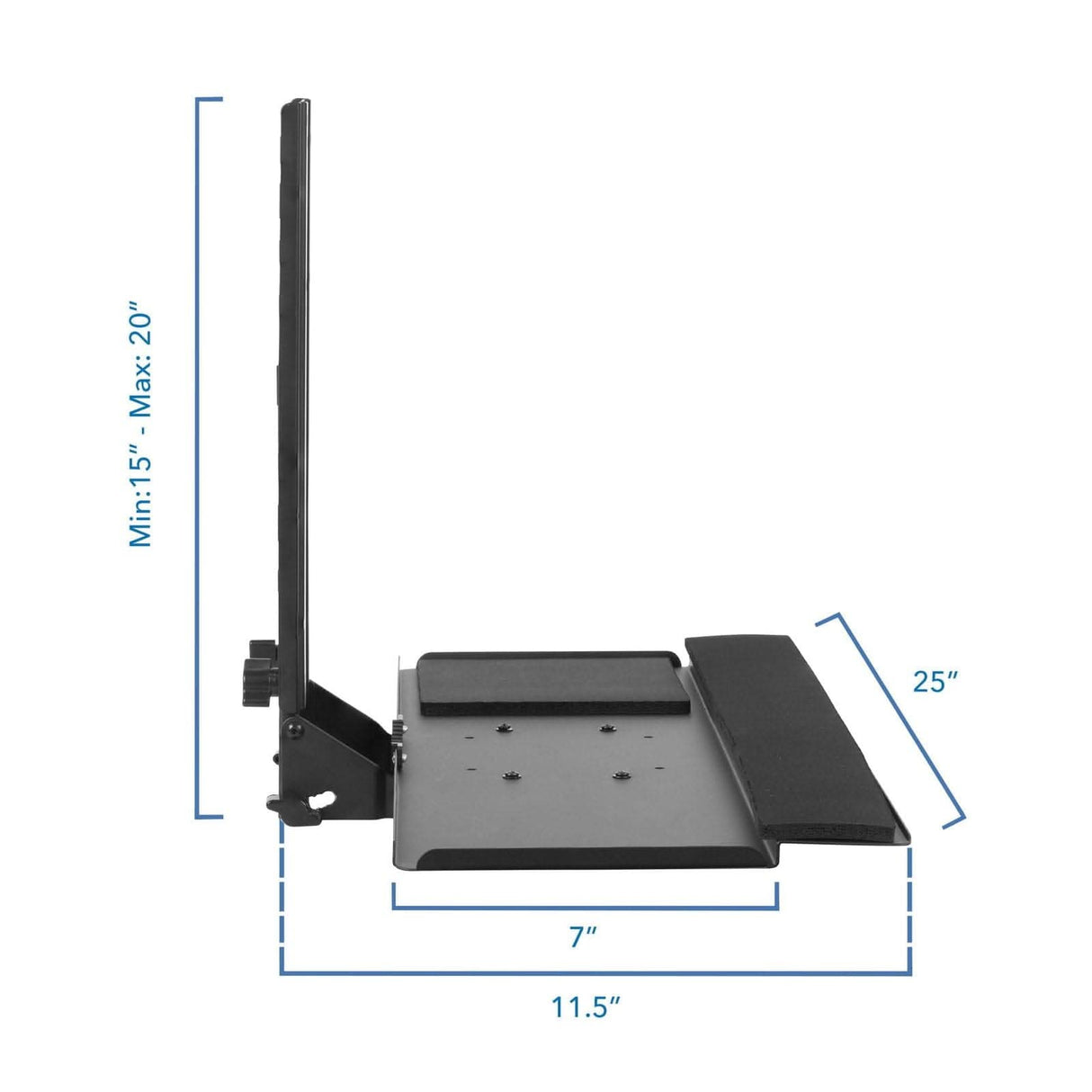 Keyboard Tray VESA Mount Black Wall Mounted Desk - Keyboard Tray VESA Mount - Mount-It! - MI-7915