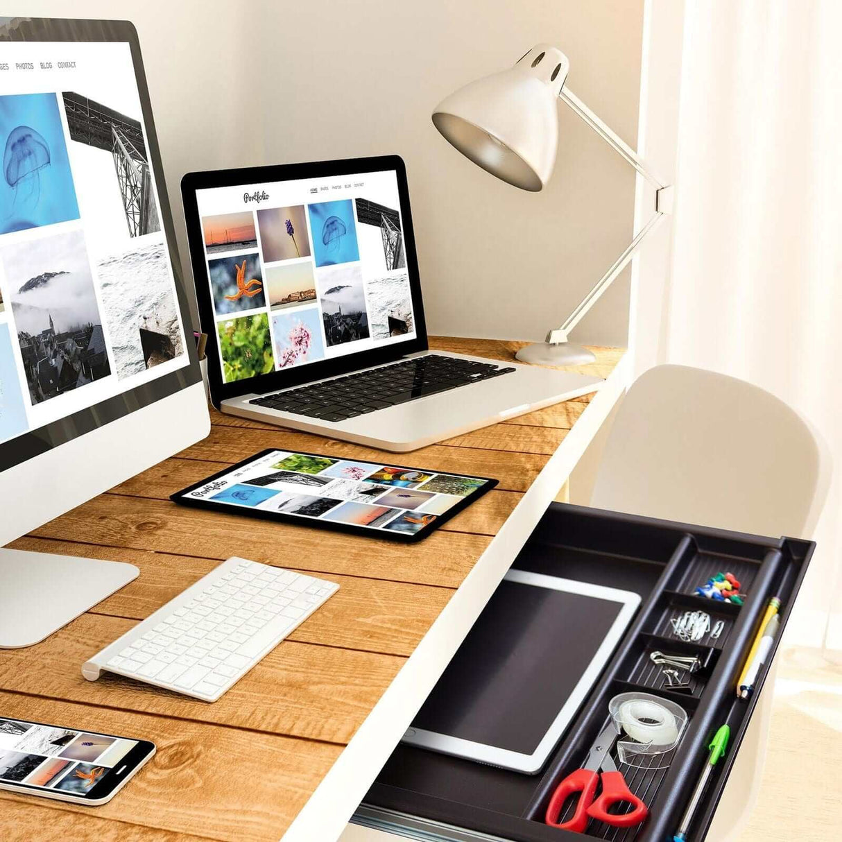 Large Under Desk Pencil Drawer Black Desk Accessories - Large Under Desk Pencil Drawer - Mount-It! - MI-7148