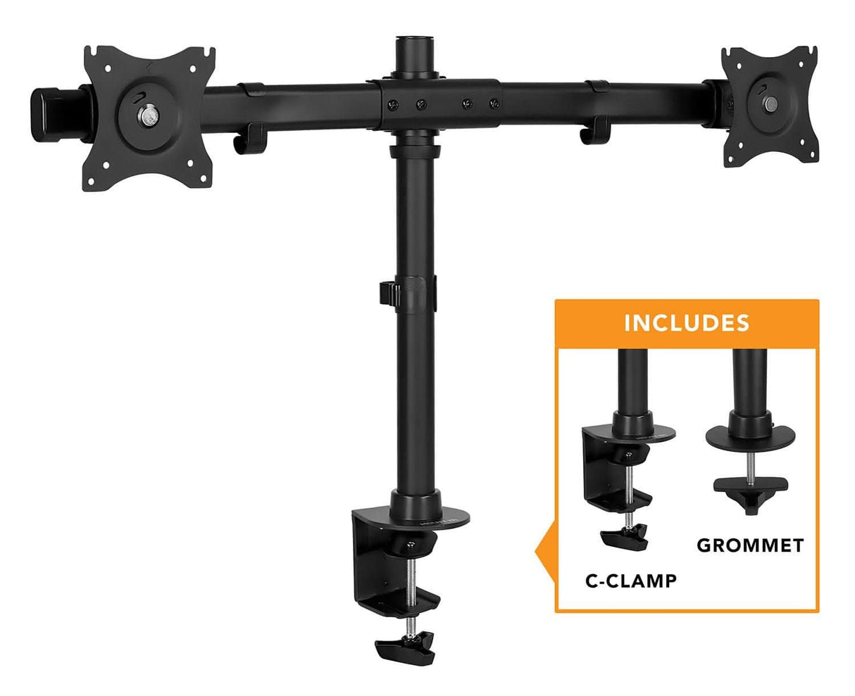 Low Profile Dual Monitor Desk Mount Black Monitor Mount - Low Profile Dual Monitor Desk Mount - Mount-It! - MI-2772