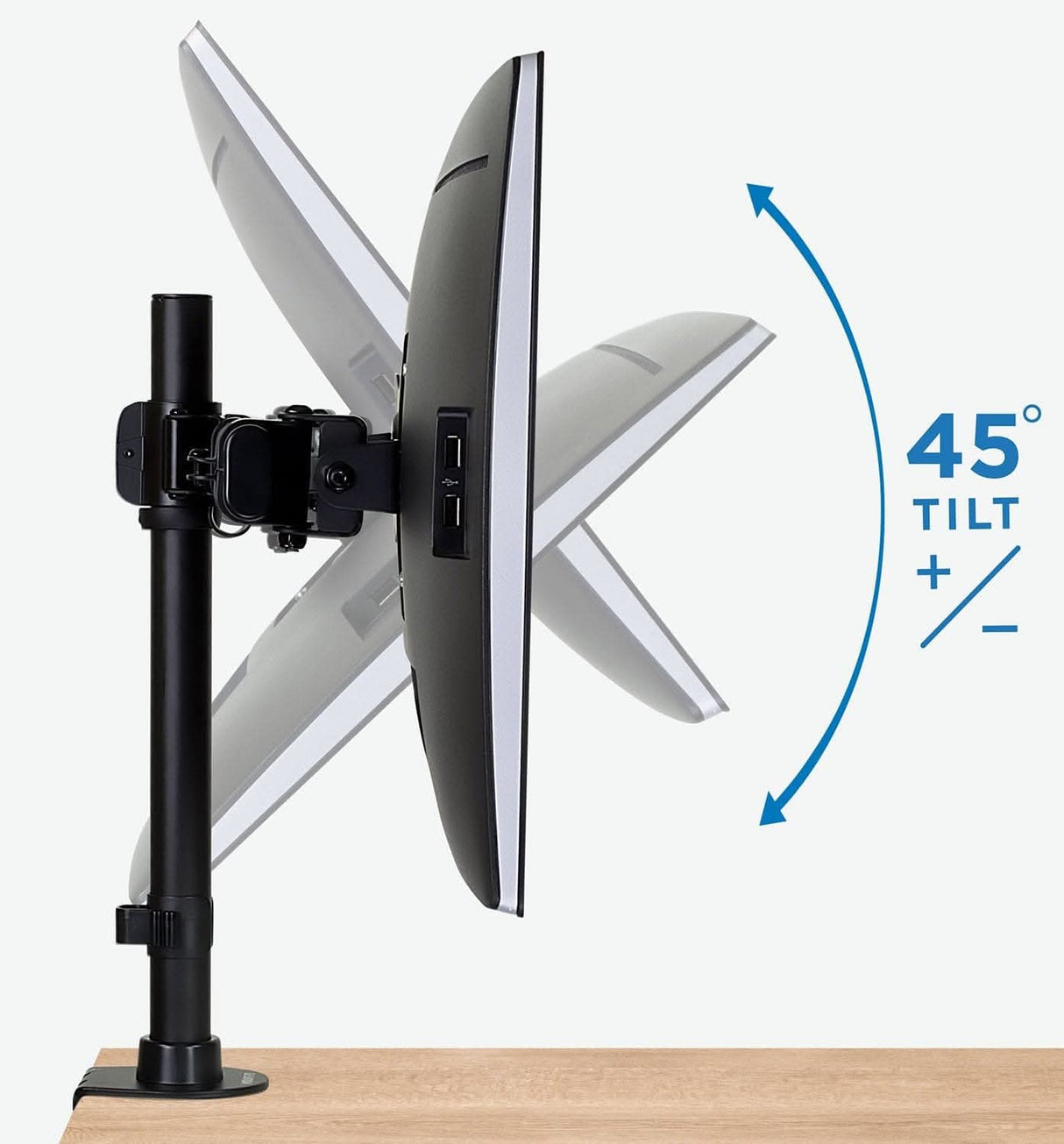 Low Profile Dual Monitor Desk Mount Black Monitor Mount - Low Profile Dual Monitor Desk Mount - Mount-It! - MI-2772