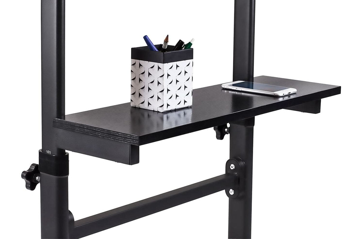 Mobile Lectern Stand Up Desk Black Mobile Standing Desk - Mobile Lectern Stand Up Desk - Mount-It! - MI-7941