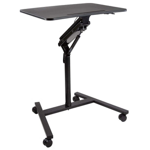 Black Mobile Standing Desk - Mobile Standing Desk w/ Locking Wheels - Mount-It! - MI-7969 Black Mobile Standing Desk - Mobile Standing Desk w/ Locking Wheels - Mount-It! - MI-7969