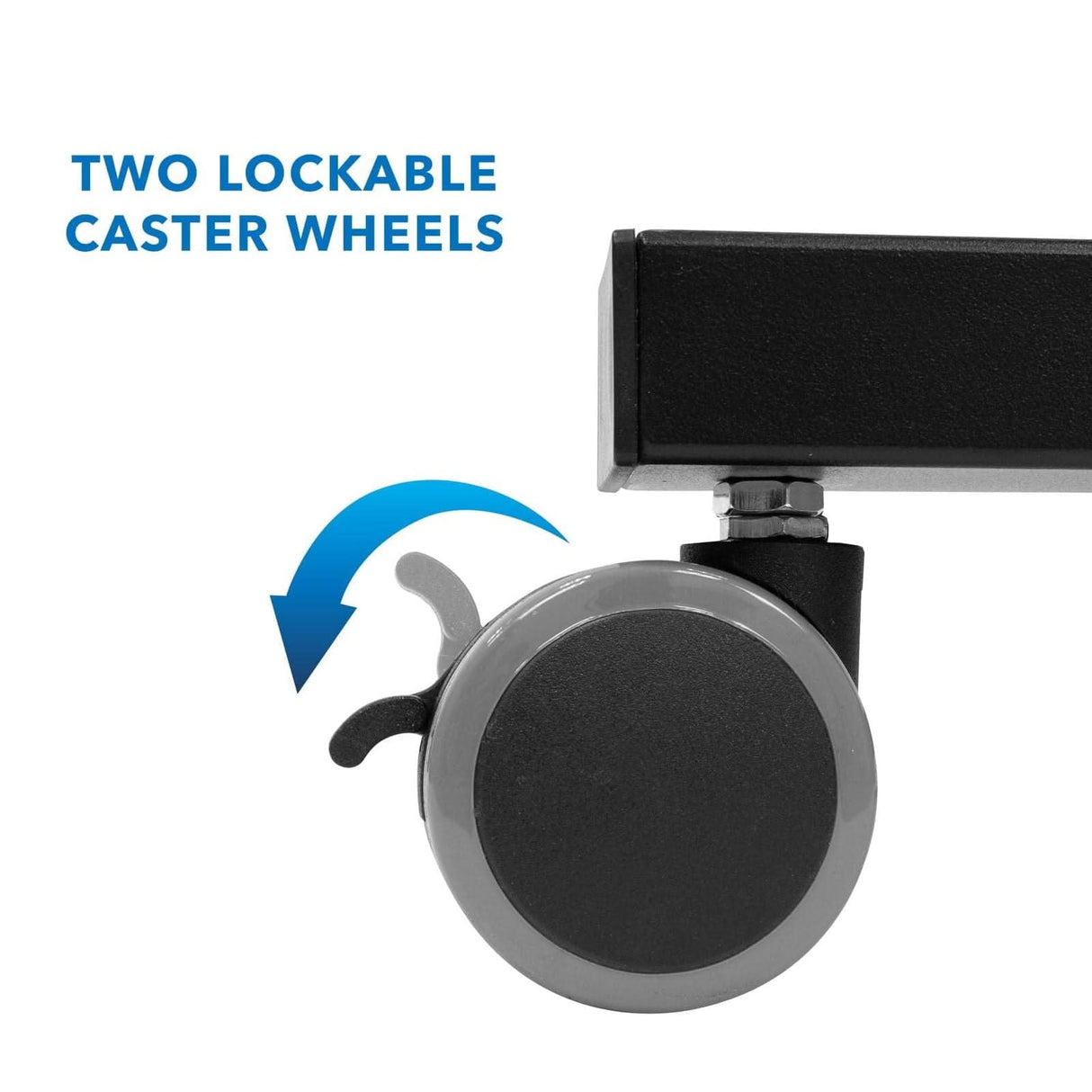 Mobile Standing Desk with Retractable Keyboard Black Mobile Standing Desk - Mobile Standing Desk with Retractable Keyboard - Mount-It! - MI-7998B