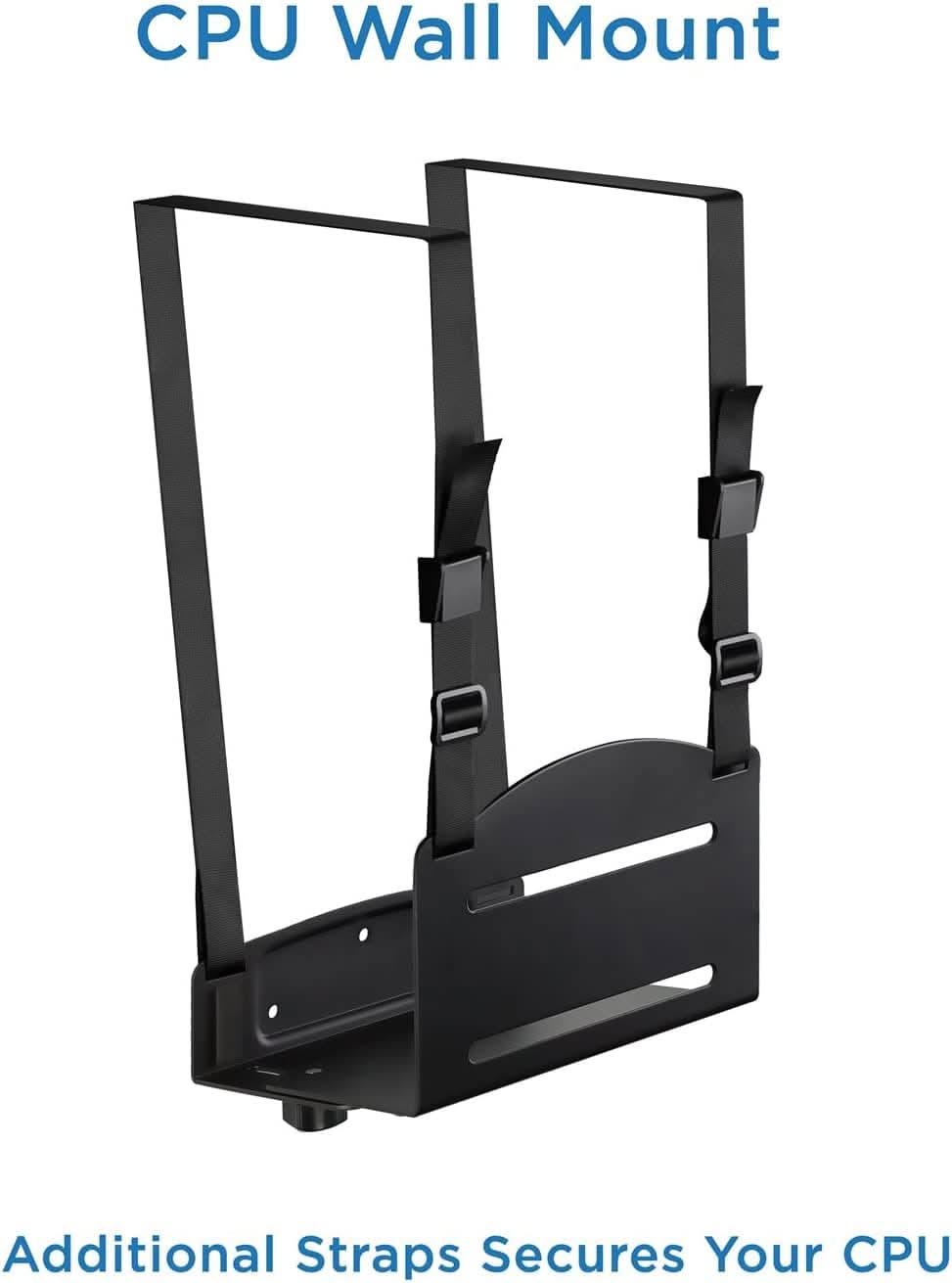 Monitor and Keyboard Wall Mount with CPU Holder Black Wall Mounted Desk - Monitor and Keyboard Wall Mount with CPU Holder - Mount-It! - MI-7919