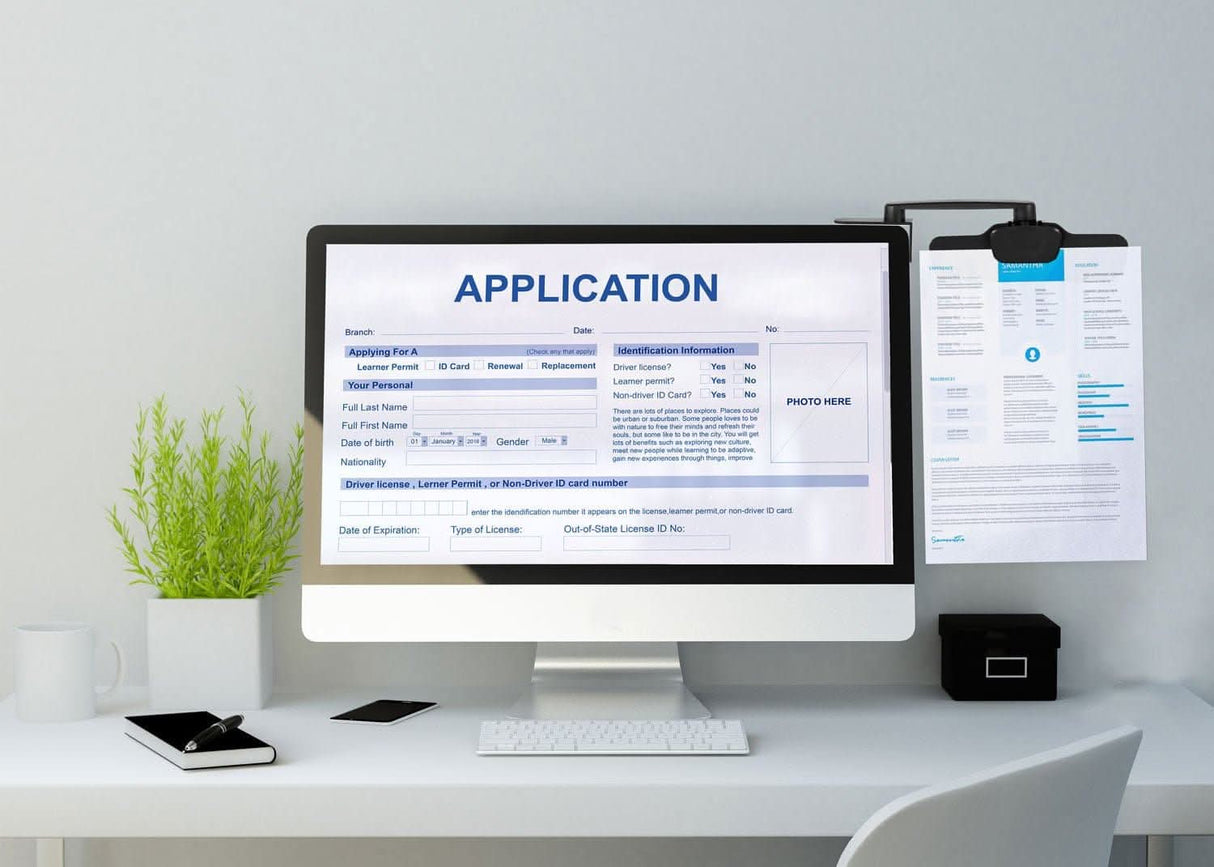 Monitor Copyholder Document Clip Black Desk Accessories - Monitor Copyholder Document Clip - Mount-It! - MI-9005