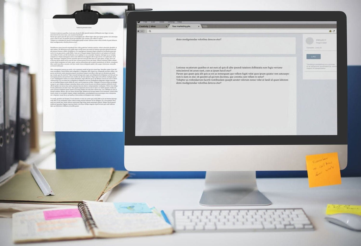 Monitor Copyholder Document Clip Black Desk Accessories - Monitor Copyholder Document Clip - Mount-It! - MI-9005