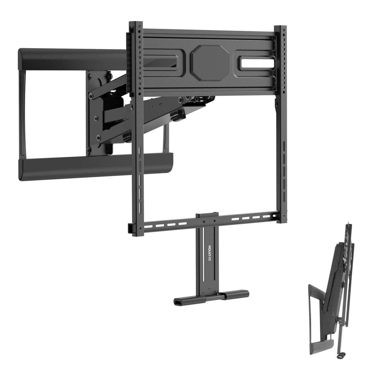 Pull-Down Fireplace TV Mount with Spring Arm Black TV Mount - Pull-Down Fireplace TV Mount with Spring Arm - Mount-It! - MI-395