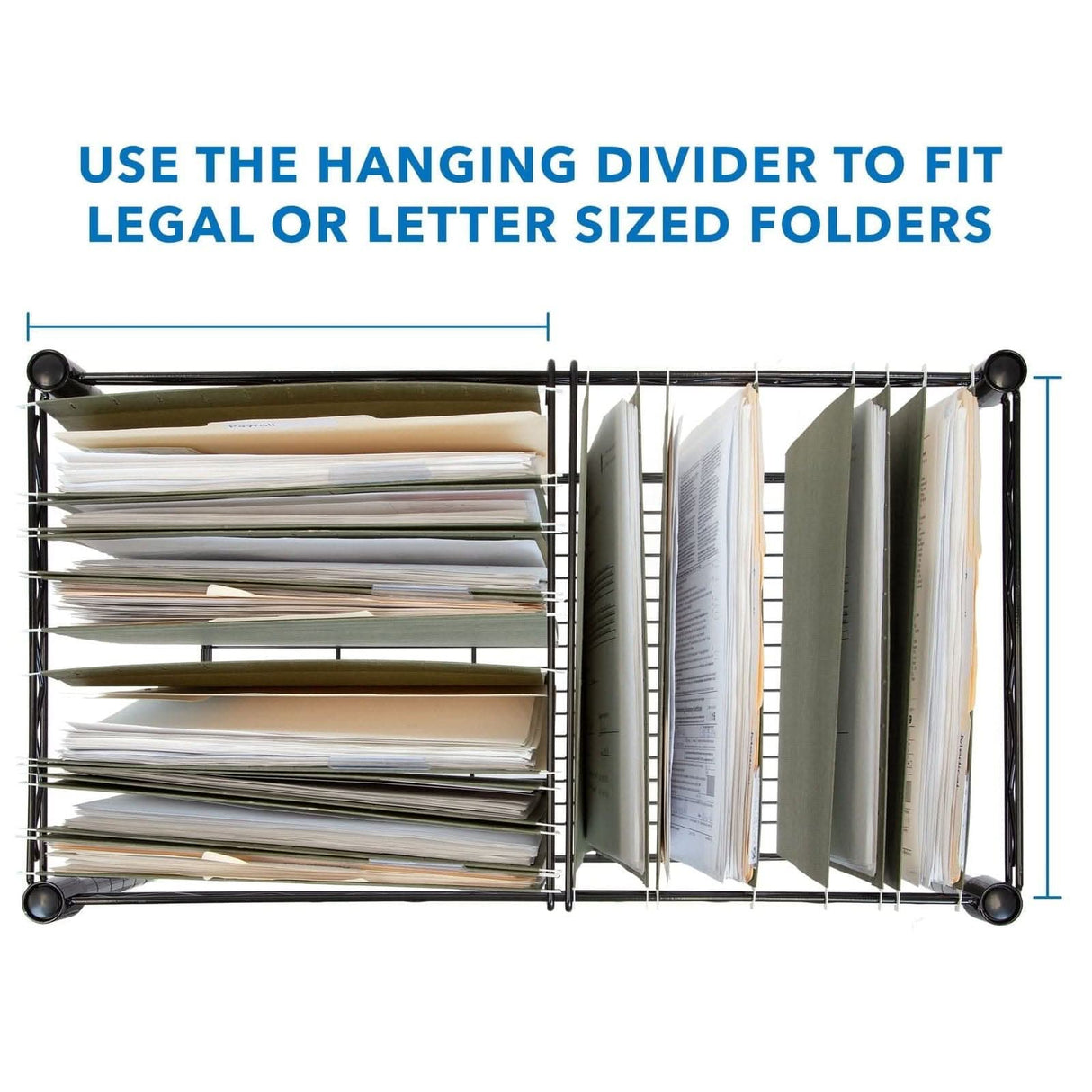 Rolling File Cart with Folder Rack Black File Cabinet - Rolling File Cart with Folder Rack - Mount-It! - MI-7858