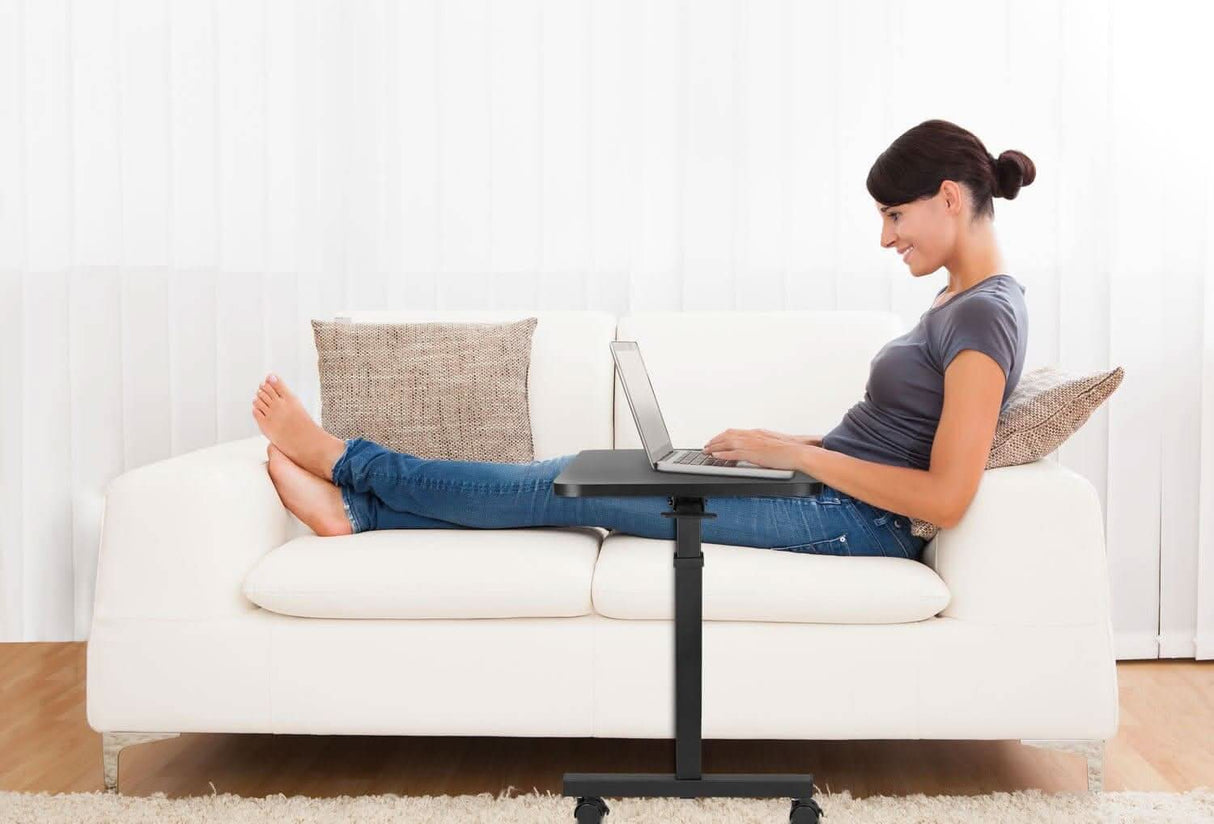 Rolling Over Bed Table Black Mobile Standing Desk - Rolling Over Bed Table - Mount-It! - MI-7987