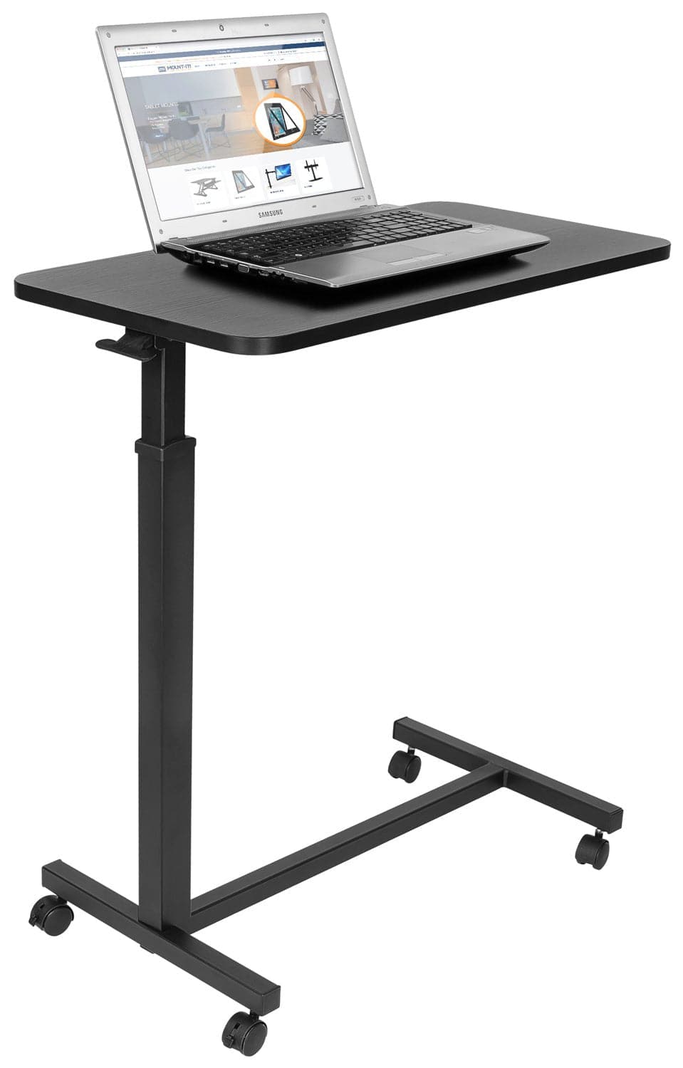 Rolling Over Bed Table Black Mobile Standing Desk - Rolling Over Bed Table - Mount-It! - MI-7987