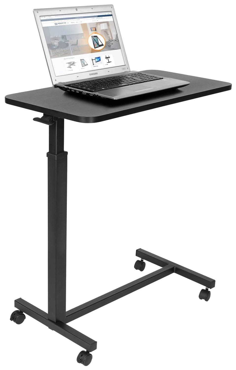 Rolling Over Bed Table Black Mobile Standing Desk - Rolling Over Bed Table - Mount-It! - MI-7987