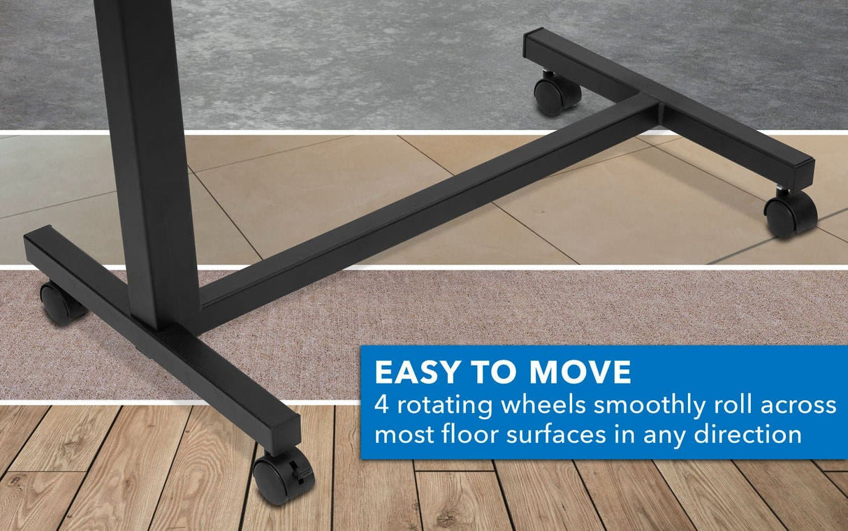 Rolling Over Bed Table Black Mobile Standing Desk - Rolling Over Bed Table - Mount-It! - MI-7987