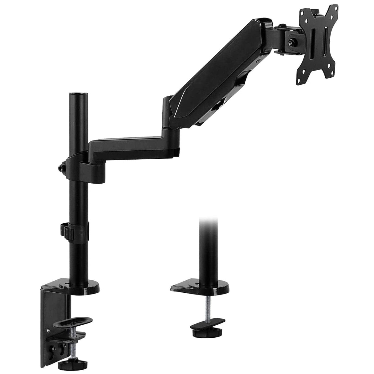 Single Monitor Desk Mount with Pole Black Monitor Mount - Single Monitor Desk Mount - Mount-It! - MI-4761