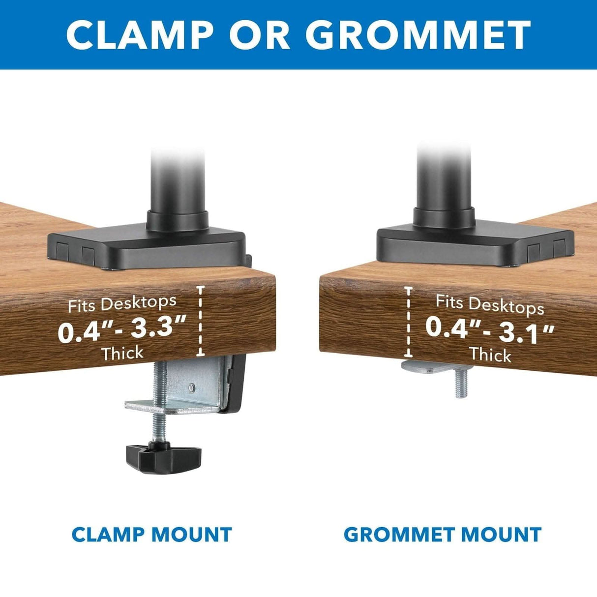 Triple Monitor Mount with Gas Spring Arms Black Monitor Mount - Triple Monitor Mount with Gas Spring Arms - Mount-It! - MI-4753B