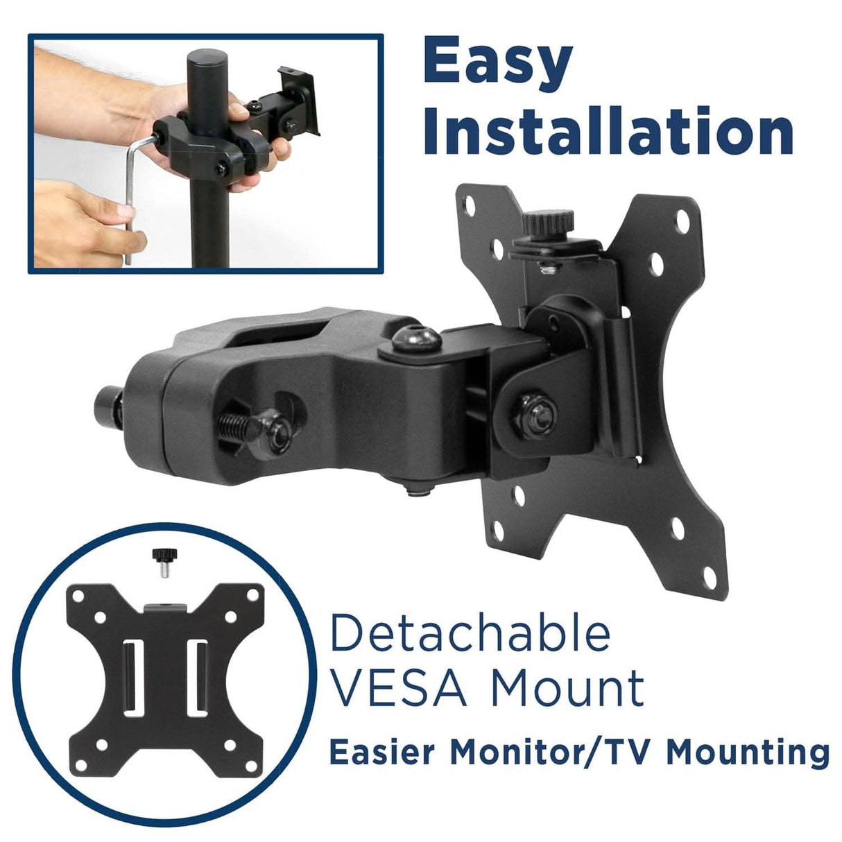 TV and Monitor Truss/Pole Mount Black TV Mount - TV and Monitor Truss/Pole Mount - Mount-It! - MI-390