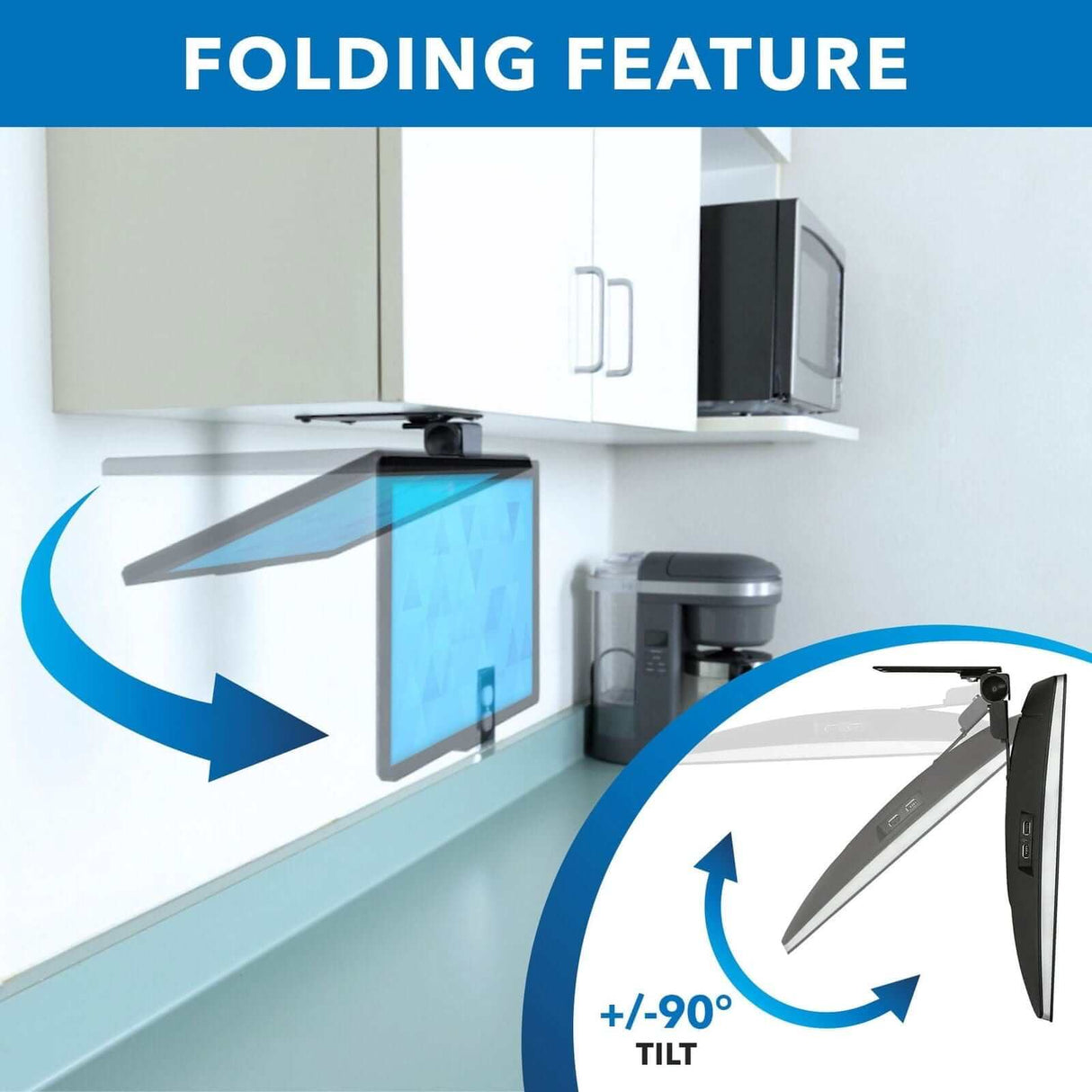 Under Cabinet and Ceiling TV Mount Black TV Mount - Under Cabinet and Ceiling TV Mount - Mount-It! - MI-4200