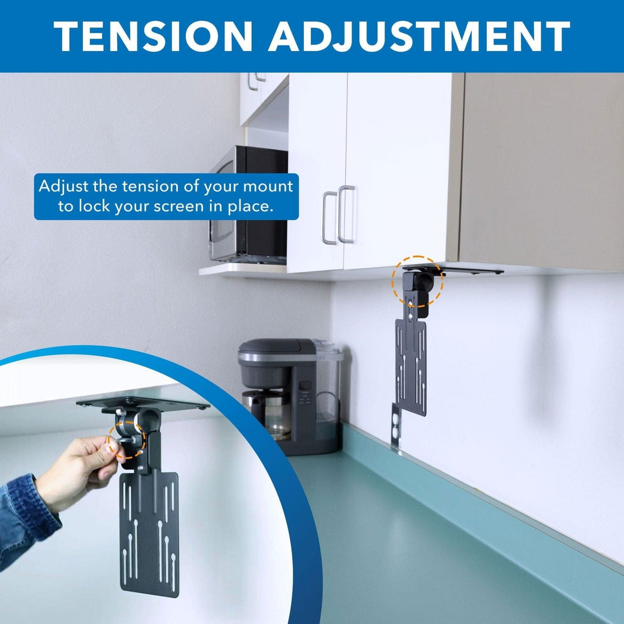 Under Cabinet and Ceiling TV Mount Black TV Mount - Under Cabinet and Ceiling TV Mount - Mount-It! - MI-4200