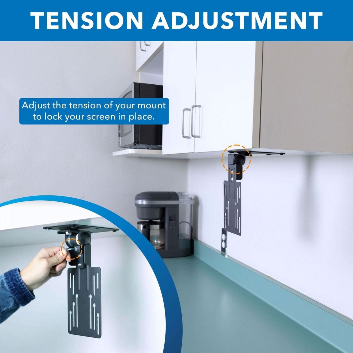 Under Cabinet and Ceiling TV Mount Black TV Mount - Under Cabinet and Ceiling TV Mount - Mount-It! - MI-4200