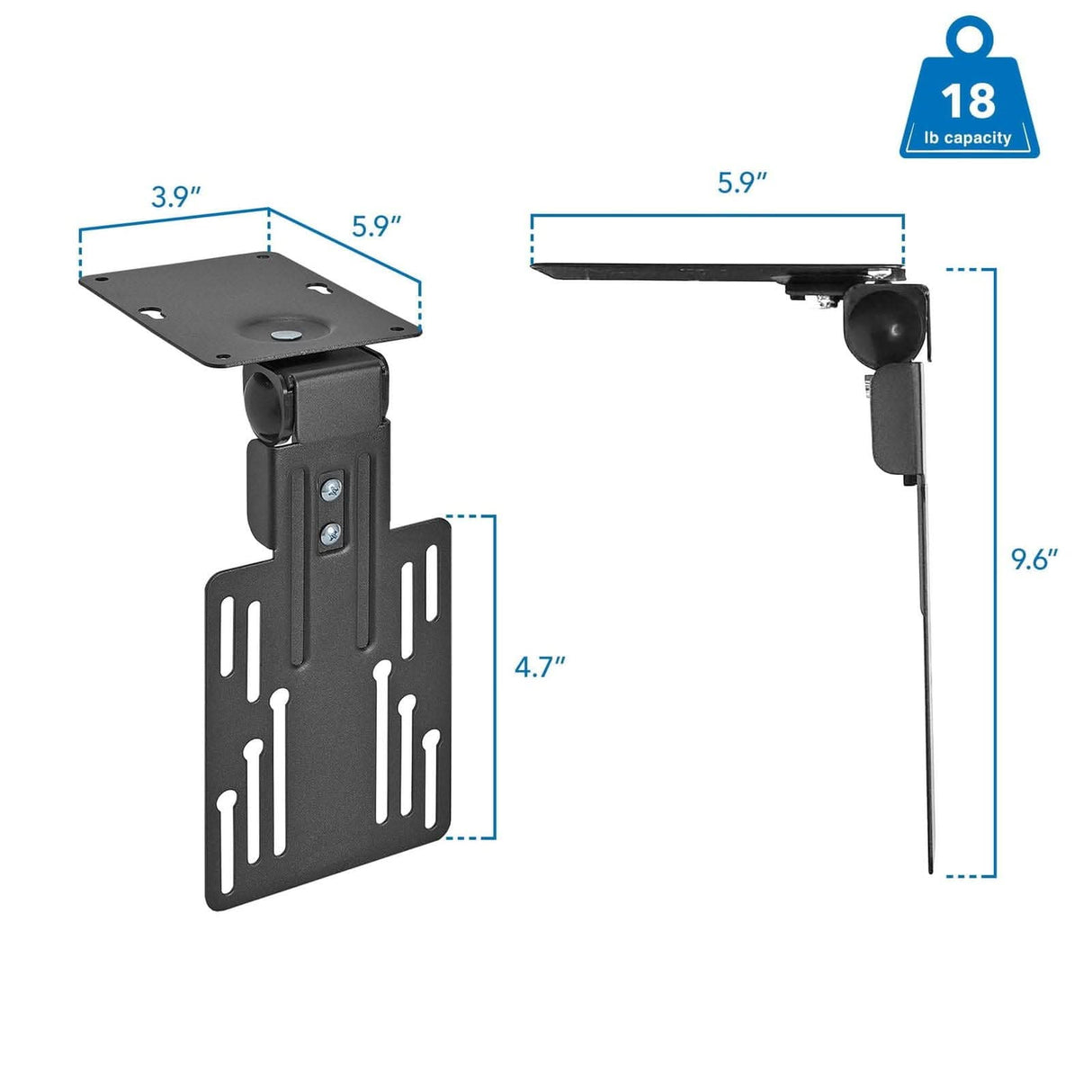 Under Cabinet and Ceiling TV Mount Black TV Mount - Under Cabinet and Ceiling TV Mount - Mount-It! - MI-4200