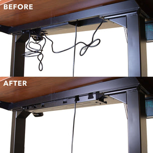 Black Cable Management - Under Desk Cable Tray - Mount-It! - MI-7282 Black Cable Management - Under Desk Cable Tray - Mount-It! - MI-7282