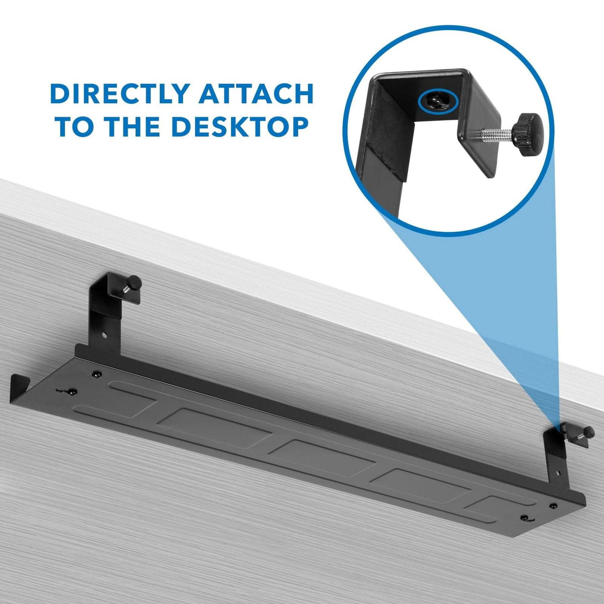 Under Desk Cable Tray Black Cable Management - Under Desk Cable Tray - Mount-It! - MI-7282