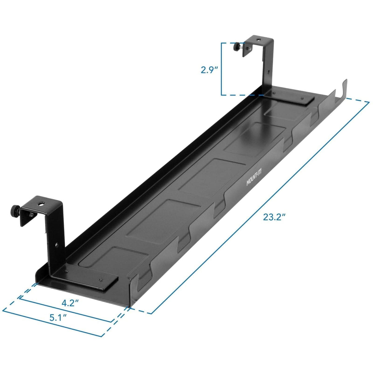 Under Desk Cable Tray Black Cable Management - Under Desk Cable Tray - Mount-It! - MI-7282